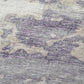 50" X 70" Purple Ivory And Gray Abstract Plush Throw Blanket