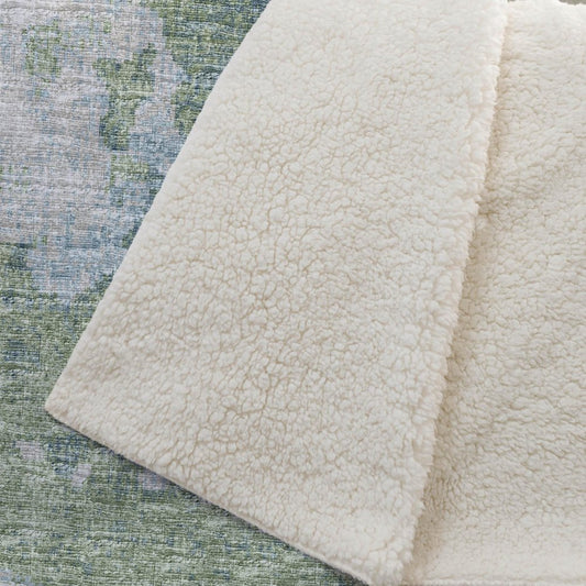 50" X 70" Green Teal And Beige Abstract Plush Throw Blanket
