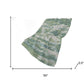50" X 70" Green Teal And Beige Abstract Plush Throw Blanket