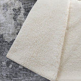 50" X 70" Black Ivory And Gray Abstract Polyester Woven Plush Throw Blanket