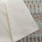 50" X 70" Chocolate Beige And Blue Geometric Polyester Woven Plush Throw Blanket