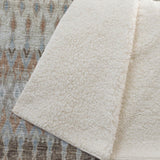 50" X 70" Chocolate Beige And Blue Geometric Polyester Woven Plush Throw Blanket