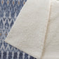 50" X 70" Blue And Orange Geometric Microfiber Plush Throw Blanket
