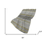 50" X 70" Gray And Gold Geometric Polyester Woven Plush Throw Blanket