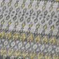 50" X 70" Gray And Gold Geometric Polyester Woven Plush Throw Blanket