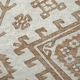50" X 70" Beige And Chocolate Southwestern Polyester Woven Plush Throw Blanket