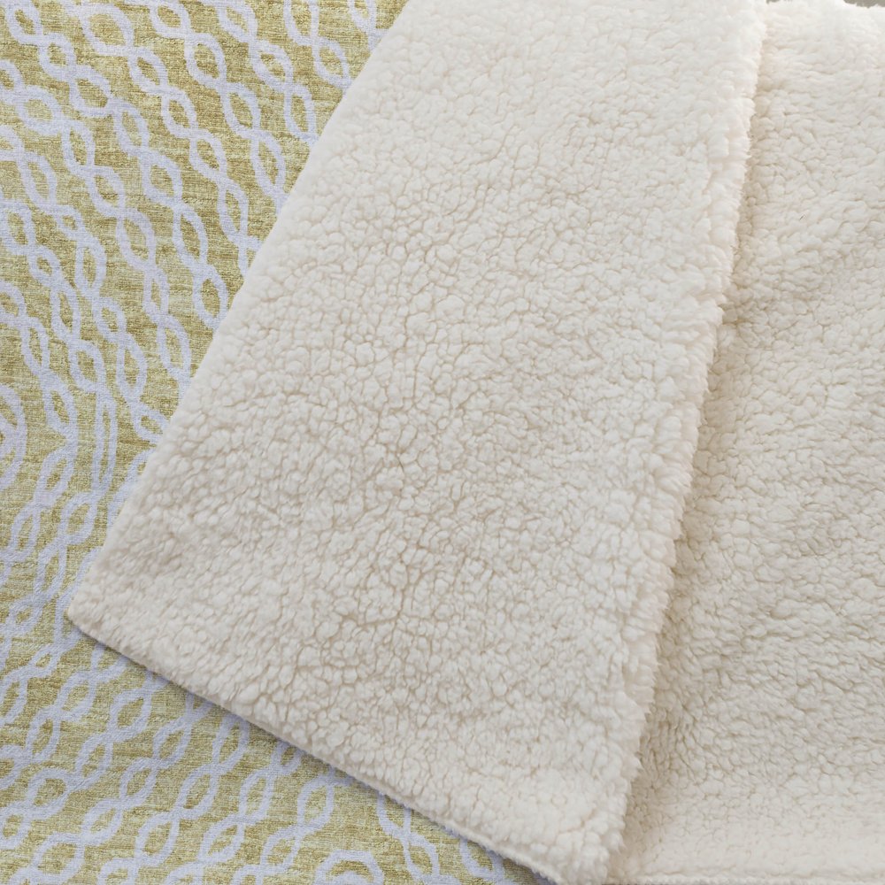 50" X 70" Yellow And Beige Abstract Polyester Woven Plush Throw Blanket