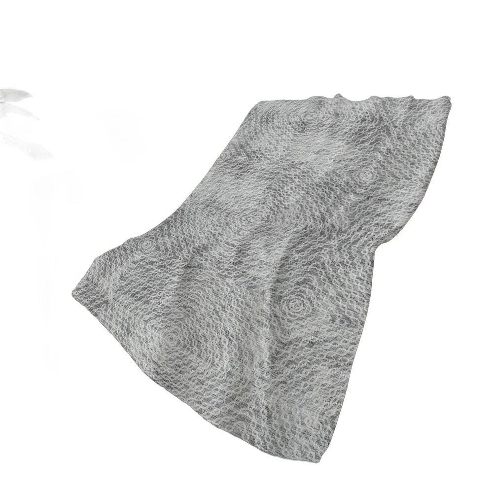 50" X 70" Charcoal And Gray Abstract Polyester Woven Plush Throw Blanket