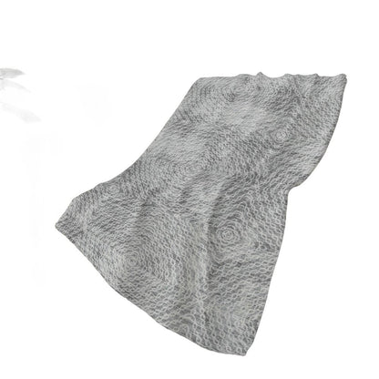 50" X 70" Charcoal And Gray Abstract Polyester Woven Plush Throw Blanket