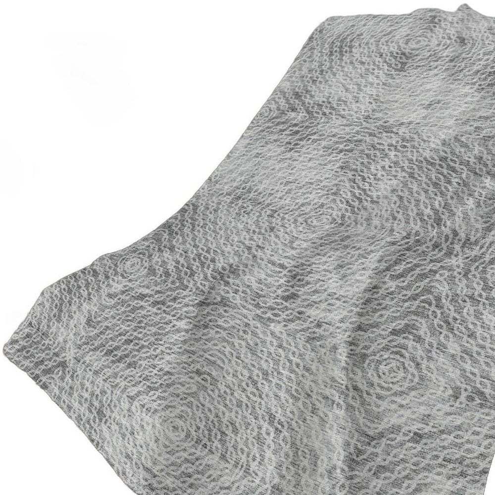 50" X 70" Charcoal And Gray Abstract Polyester Woven Plush Throw Blanket