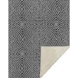 50" X 70" Charcoal And Ivory Abstract Microfiber Plush Throw Blanket