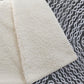 50" X 70" Charcoal And Ivory Abstract Polyester Woven Plush Throw Blanket