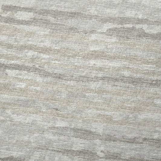 50" X 70" Ivory And Taupe Striped Microfiber Plush Throw Blanket