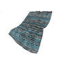 50" X 70" Blue And Charcoal Striped Polyester Woven Plush Throw Blanket
