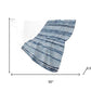 50" X 70" Blue And Ivory Striped Polyester Woven Plush Throw Blanket