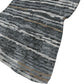 50" X 70" Charcoal And Gray Striped Polyester Woven Plush Throw Blanket