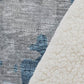 50" X 70" Gray And Blue Abstract Polyester Woven Plush Throw Blanket