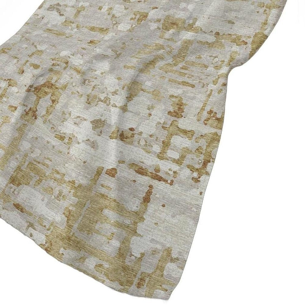 50" X 70" Coffee And Beige Abstract Polyester Woven Plush Throw Blanket