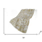 50" X 70" Coffee And Beige Abstract Polyester Woven Plush Throw Blanket