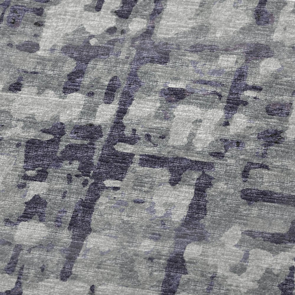 50" X 70" Purple And Gray Abstract Polyester Woven Plush Throw Blanket
