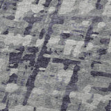 50" X 70" Purple And Gray Abstract Plush Throw Blanket