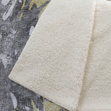 50" X 70" Gold And Gray Abstract Polyester Woven Plush Throw Blanket