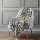 50" X 70" Gold And Gray Abstract Polyester Woven Plush Throw Blanket