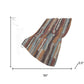 50" X 70" Rust Blue And Beige Abstract Polyester Woven Plush Throw Blanket