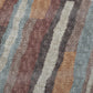 50" X 70" Rust Blue And Beige Abstract Polyester Woven Plush Throw Blanket