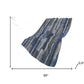 50" X 70" Blue And Gray Abstract Polyester Woven Plush Throw Blanket