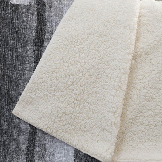 50" X 70" Charcoal And Gray Abstract Plush Throw Blanket