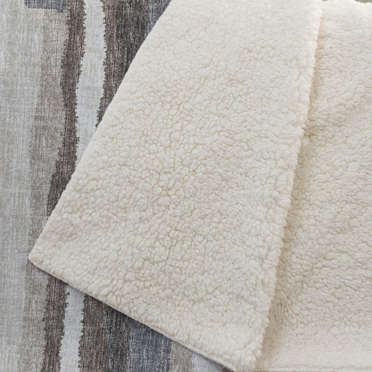 50" X 70" Chocolate And Gray Abstract Plush Throw Blanket