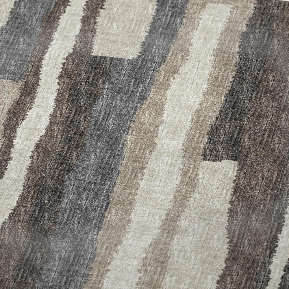 50" X 70" Chocolate And Gray Abstract Polyester Woven Plush Throw Blanket