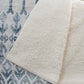 50" X 70" Ivory And Teal Geometric Microfiber Plush Throw Blanket