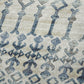 50" X 70" Ivory And Teal Geometric Microfiber Plush Throw Blanket