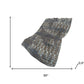 50" X 70" Chocolate And Blue Geometric Polyester Woven Plush Throw Blanket