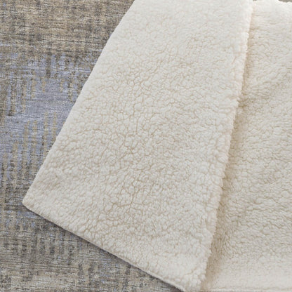 50" X 70" Chocolate And Beige Geometric Polyester Woven Plush Throw Blanket