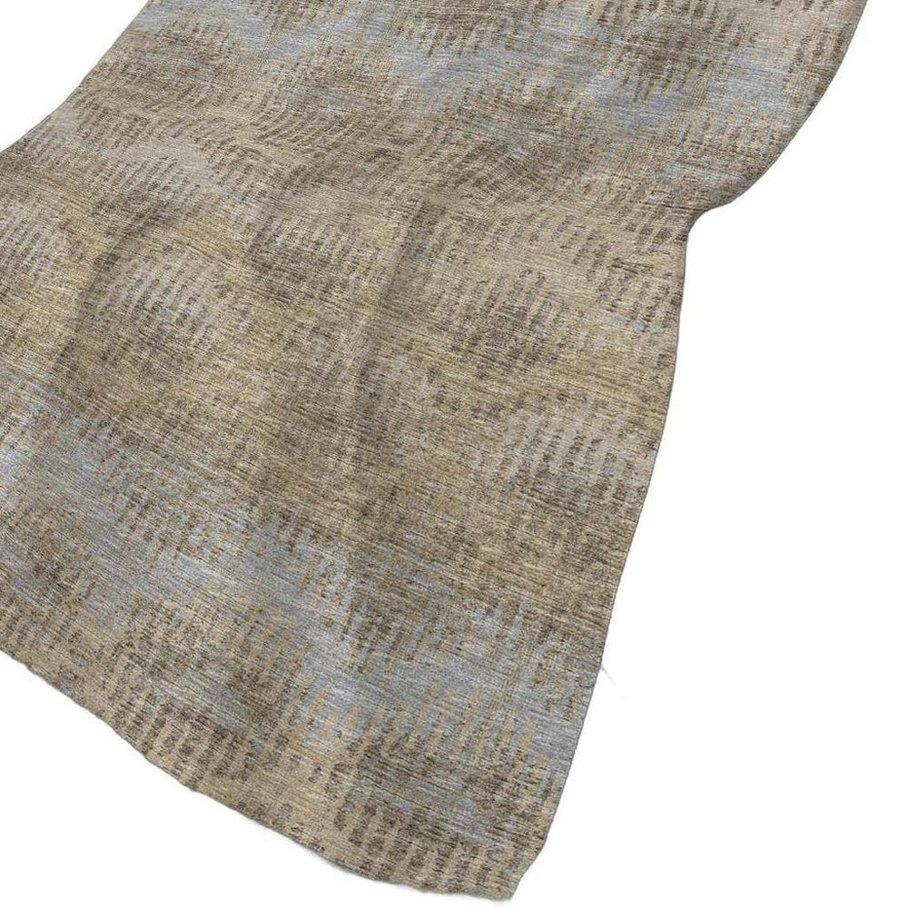 50" X 70" Chocolate And Beige Geometric Plush Throw Blanket