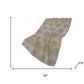 50" X 70" Chocolate And Beige Geometric Polyester Woven Plush Throw Blanket