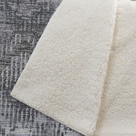 50" X 70" Charcoal And Gray Geometric Plush Throw Blanket