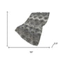 50" X 70" Charcoal And Gray Geometric Polyester Woven Plush Throw Blanket