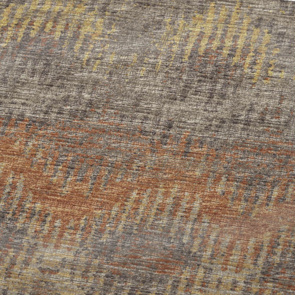 50" X 70" Orange Gold And Gray Geometric Plush Throw Blanket