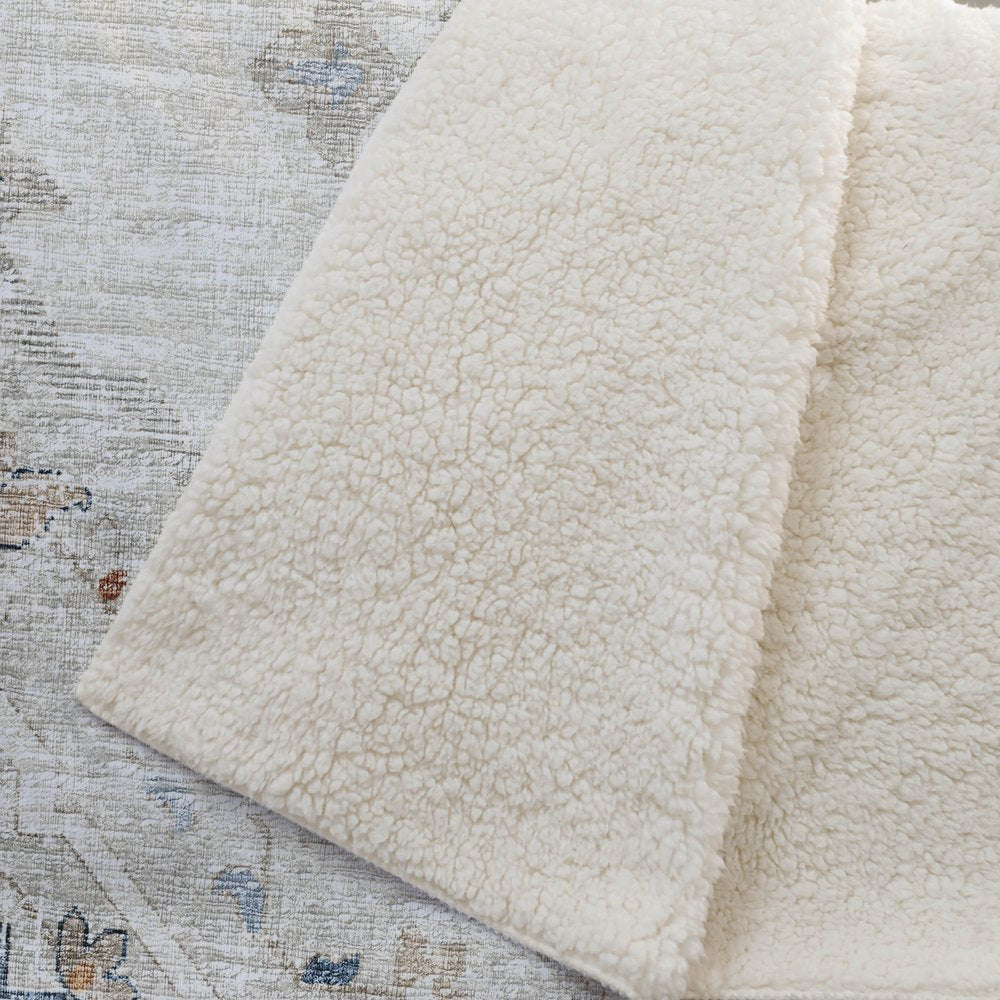 50" X 70" Linen Coffee And Ivory Floral Polyester Woven Plush Throw Blanket