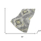 50" X 70" Silver Yellow And Charcoal Floral Polyester Woven Plush Throw Blanket