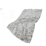 50" X 70" Gray And Ivory Floral Polyester Woven Plush Throw Blanket