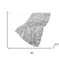 50" X 70" Gray And Ivory Floral Polyester Woven Plush Throw Blanket