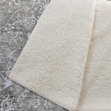 50" X 70" Gray And Charcoal Floral Plush Throw Blanket