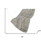 50" X 70" Gray And Charcoal Floral Polyester Woven Plush Throw Blanket