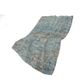50" X 70" Rust Teal And Gold Floral Polyester Woven Plush Throw Blanket