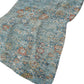 50" X 70" Rust Teal And Gold Floral Polyester Woven Plush Throw Blanket